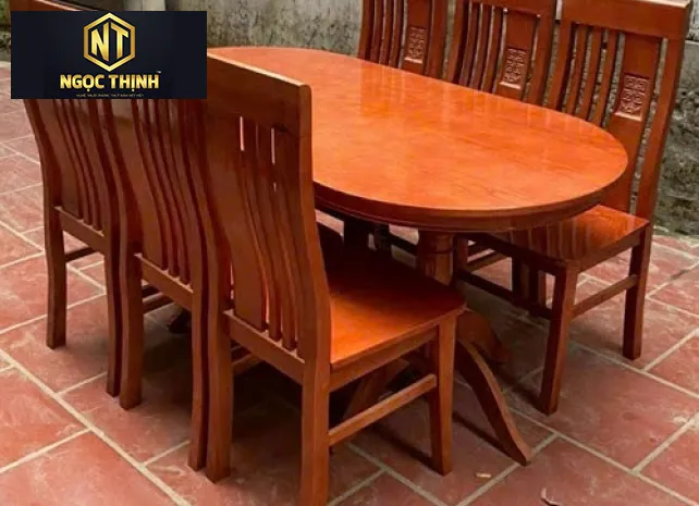 BỘ BÀN ĂN GỖ CHỐNG MỐI MỌT NGỌC THỊNH